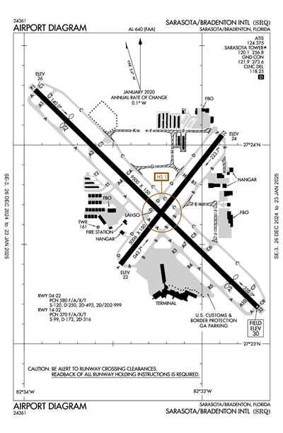 SARASOTA/BRADENTON INTL - Airport Diagram