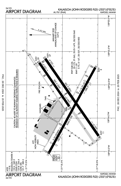 KALAELOA (JOHN RODGERS FLD) - Airport Diagram