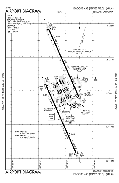 LEMOORE NAS (REEVES FLD) - Airport Diagram