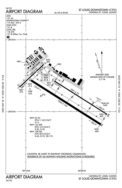 ST LOUIS DOWNTOWN - Airport Diagram