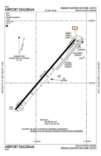 GRAND CANYON NTL PARK - Airport Diagram