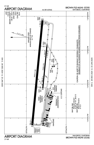 BROWN FLD MUNI - Airport Diagram