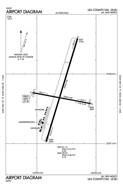 LEA COUNTY/JAL - Airport Diagram