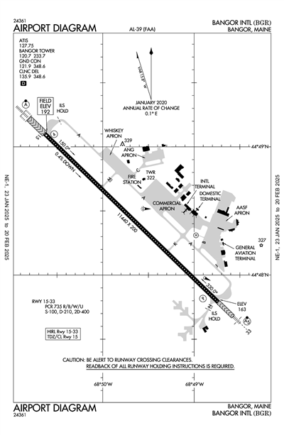 BANGOR INTL - Airport Diagram