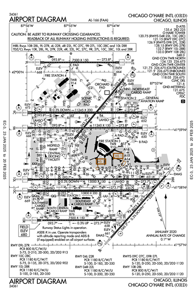 CHICAGO O'HARE INTL - Airport Diagram