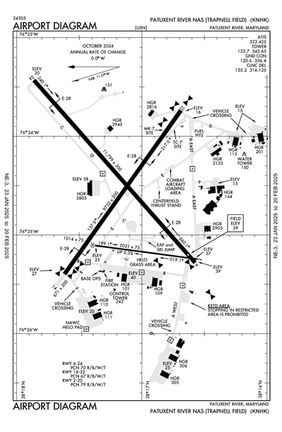 PATUXENT RIVER NAS (TRAPNELL FLD) - Airport Diagram