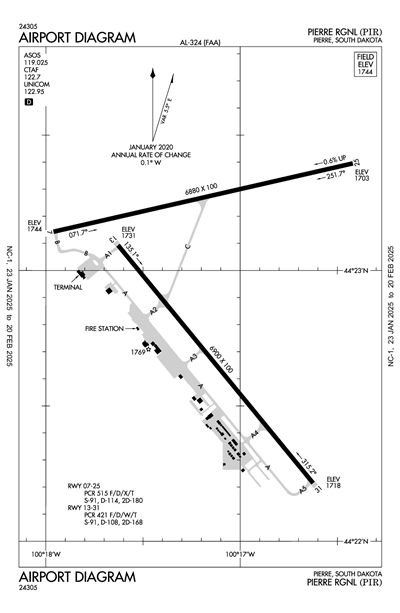 PIERRE RGNL - Airport Diagram