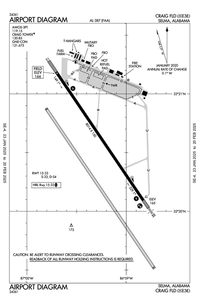 CRAIG FLD - Airport Diagram