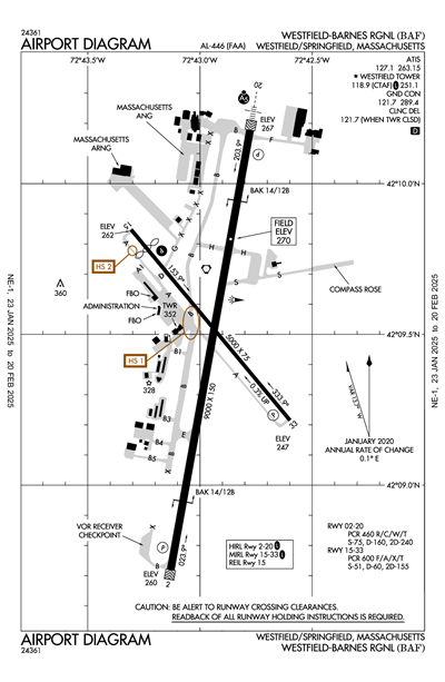 WESTFIELD-BARNES RGNL - Airport Diagram