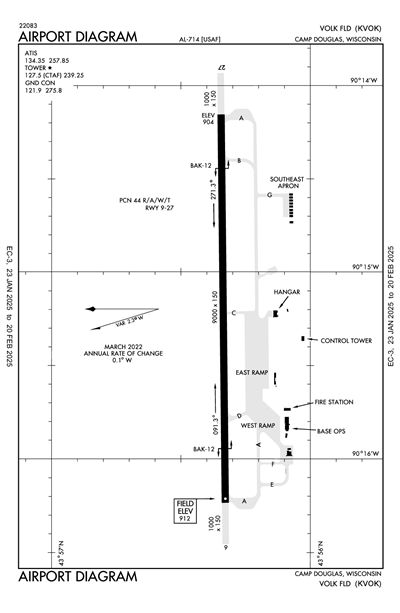 VOLK FLD - Airport Diagram