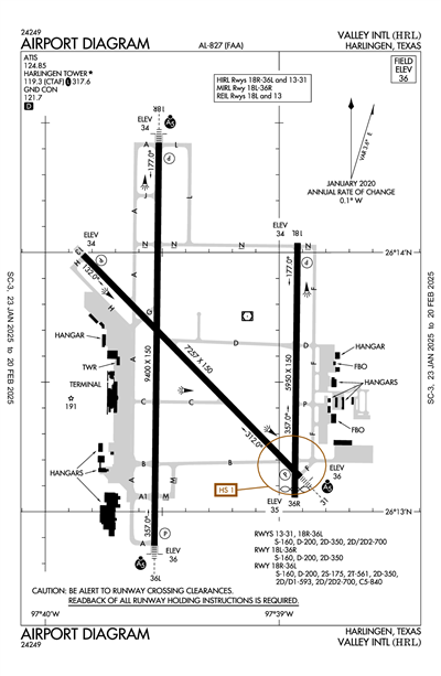 VALLEY INTL - Airport Diagram