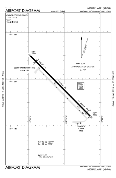 MICHAEL AAF (DUGWAY PROVING GROUND) - Airport Diagram