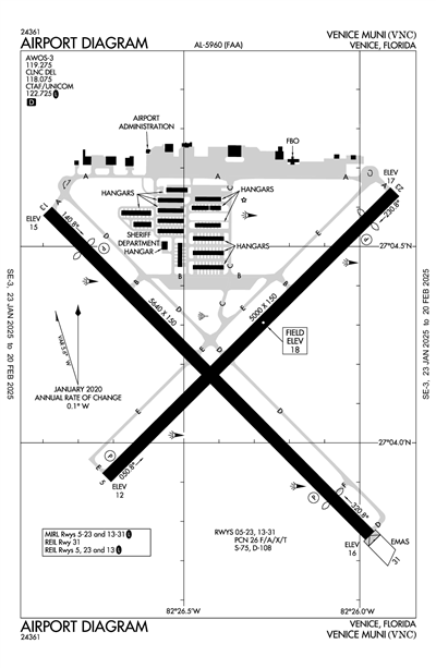 VENICE MUNI - Airport Diagram