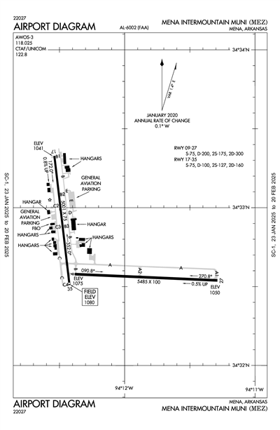 MENA INTERMOUNTAIN MUNI - Airport Diagram