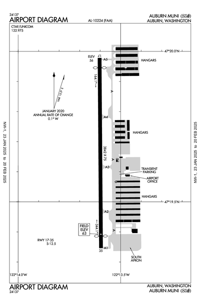 AUBURN MUNI - Airport Diagram