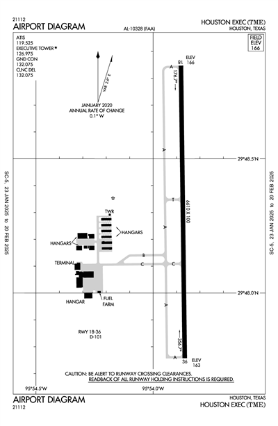 HOUSTON EXEC - Airport Diagram