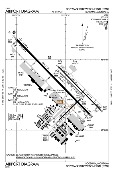 BOZEMAN YELLOWSTONE INTL - Airport Diagram