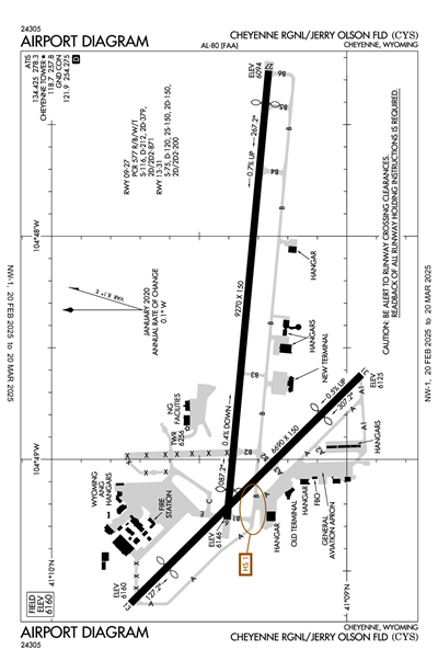 CHEYENNE RGNL/JERRY OLSON FLD - Airport Diagram