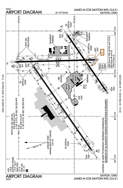 JAMES M COX DAYTON INTL - Airport Diagram