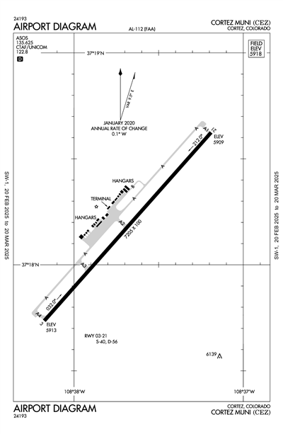 CORTEZ MUNI - Airport Diagram