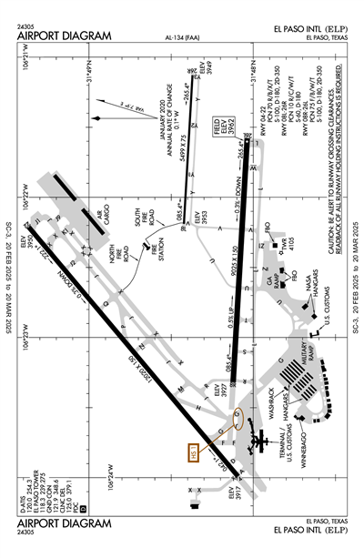 EL PASO INTL - Airport Diagram