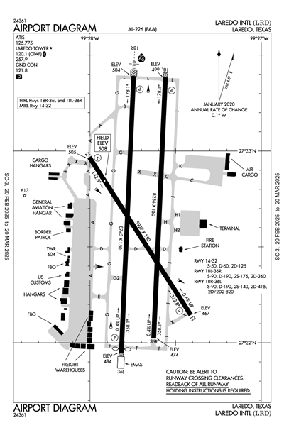 LAREDO INTL - Airport Diagram