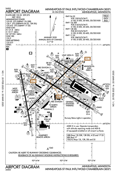 MINNEAPOLIS-ST PAUL INTL/WOLD-CHAMBERLAIN - Airport Diagram