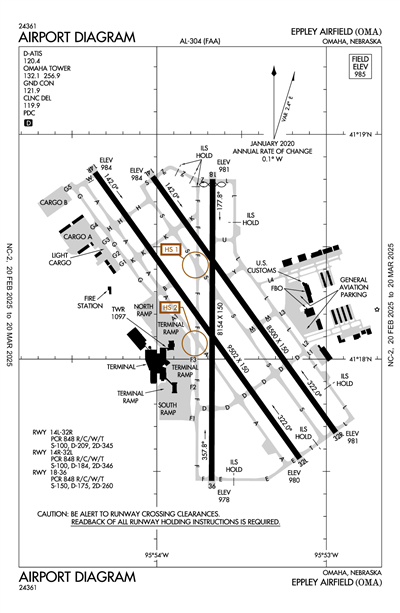 EPPLEY AIRFIELD - Airport Diagram