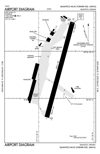 QUANTICO MCAF (TURNER FLD) - Airport Diagram