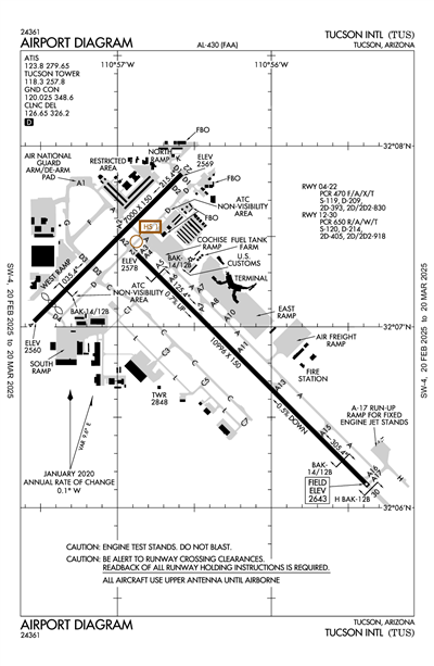 TUCSON INTL - Airport Diagram