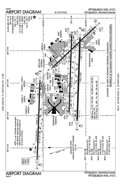 PITTSBURGH INTL - Airport Diagram