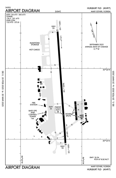 HURLBURT FLD - Airport Diagram