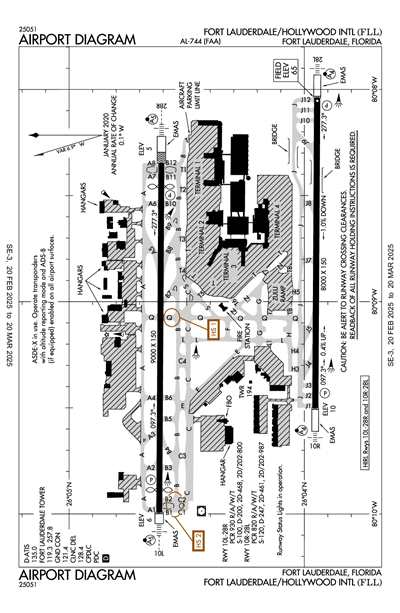 FORT LAUDERDALE/HOLLYWOOD INTL - Airport Diagram