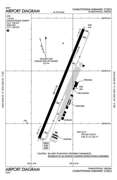 CHARLOTTESVILLE-ALBEMARLE - Airport Diagram