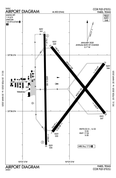 COX FLD - Airport Diagram