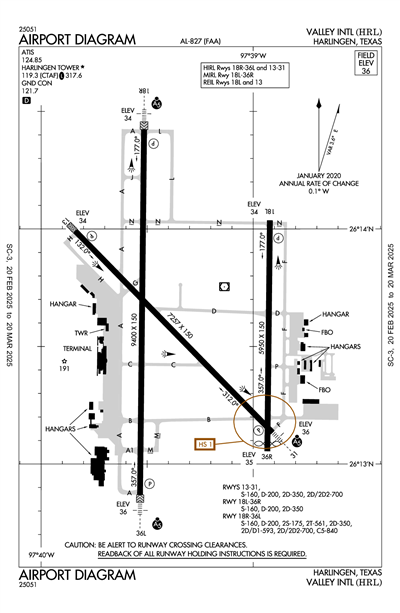 VALLEY INTL - Airport Diagram