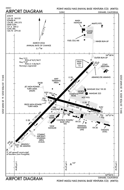 POINT MUGU NAS (NAVAL BASE VENTURA CO) - Airport Diagram