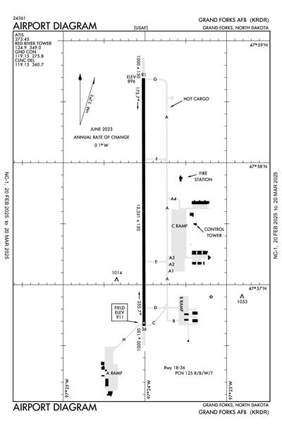 GRAND FORKS AFB - Airport Diagram