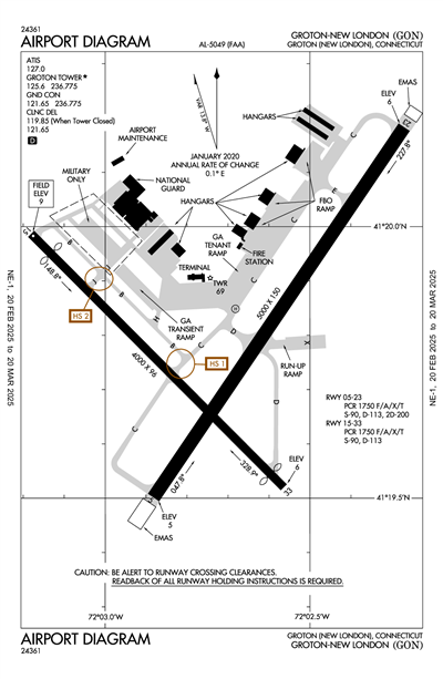 GROTON-NEW LONDON - Airport Diagram