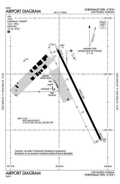 CHENNAULT INTL - Airport Diagram