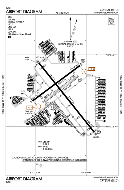 CRYSTAL - Airport Diagram