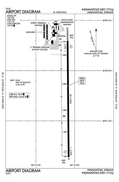 INDIANAPOLIS EXEC - Airport Diagram