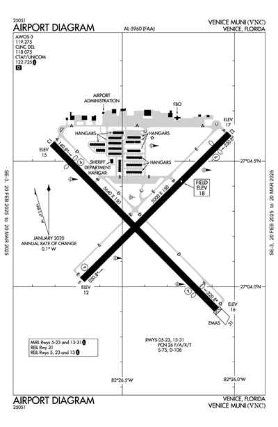 VENICE MUNI - Airport Diagram