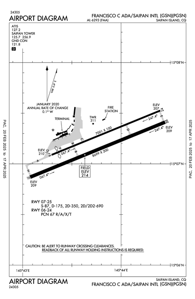 FRANCISCO C ADA/SAIPAN INTL - Airport Diagram