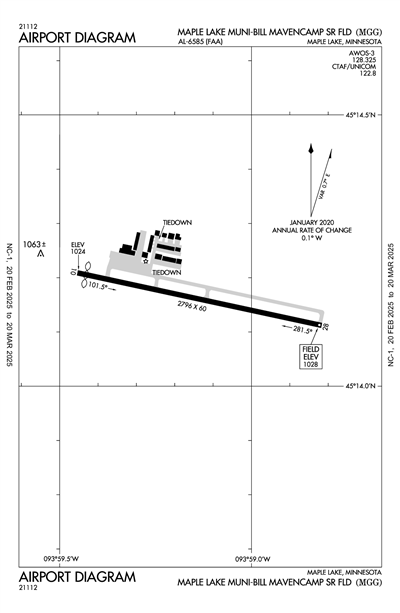 MAPLE LAKE MUNI-BILL MAVENCAMP SR FLD - Airport Diagram