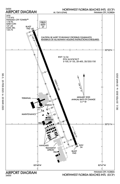 NORTHWEST FLORIDA BEACHES INTL - Airport Diagram